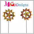 Sunflower Metal Garden Nueva llegada Harvest Wind Spinner Stake